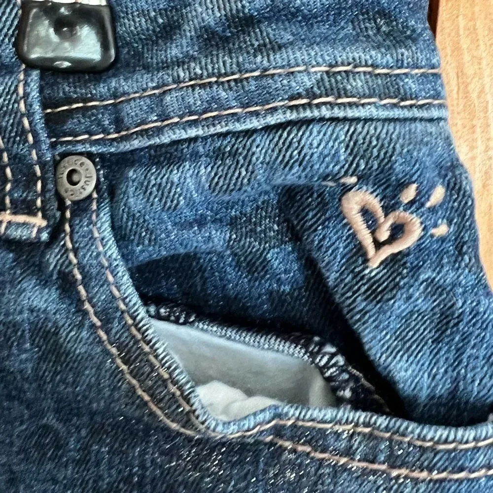 Justice girl’s denim shorts with cheetah print size 12‎